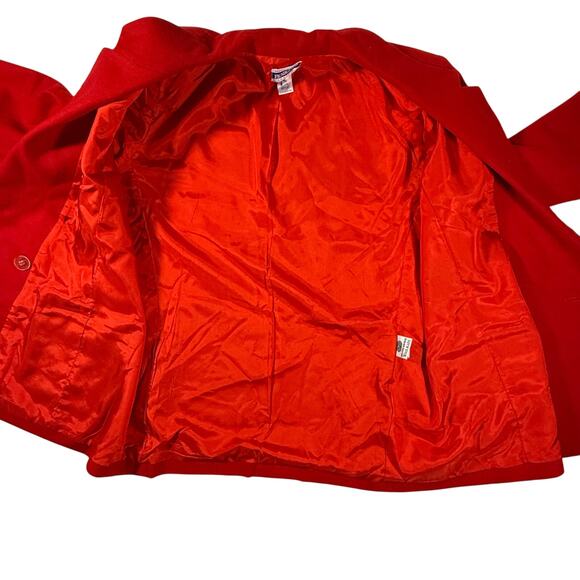 Vintage 90's Pendleton Classics Red Virgin Wool Blazer Jacket Women’s 16 - Picture 2 of 12